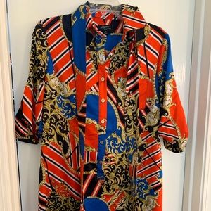 Tahari shirt dress with belt